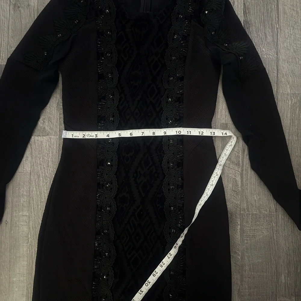C. Luce Black Long Sleeve Lace Dress - Picture 3 of 8